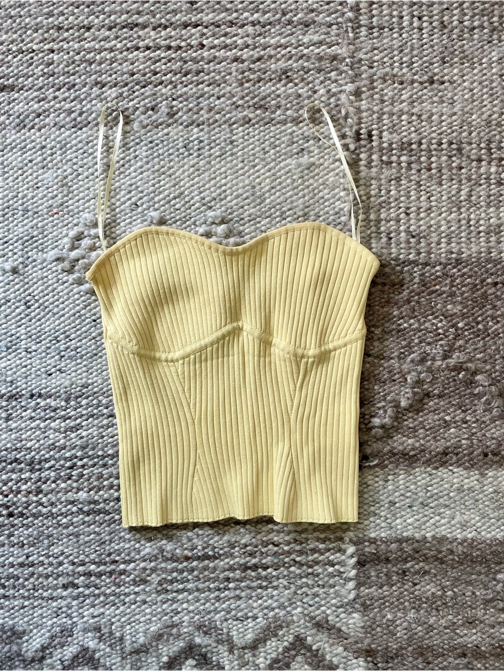 Yellow Knit Bustier Tube Top | Perfect Condition